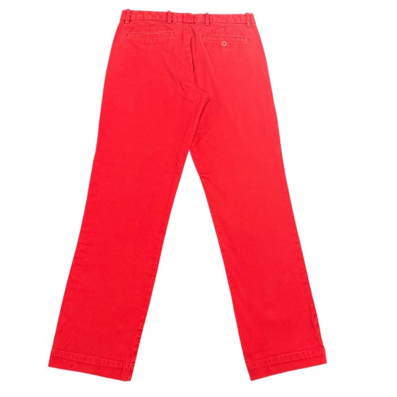 Ralph Lauren Sport Womens Red Chino Pants Straight Leg Size 10 Stretch Cotton - Picture 10 of 10